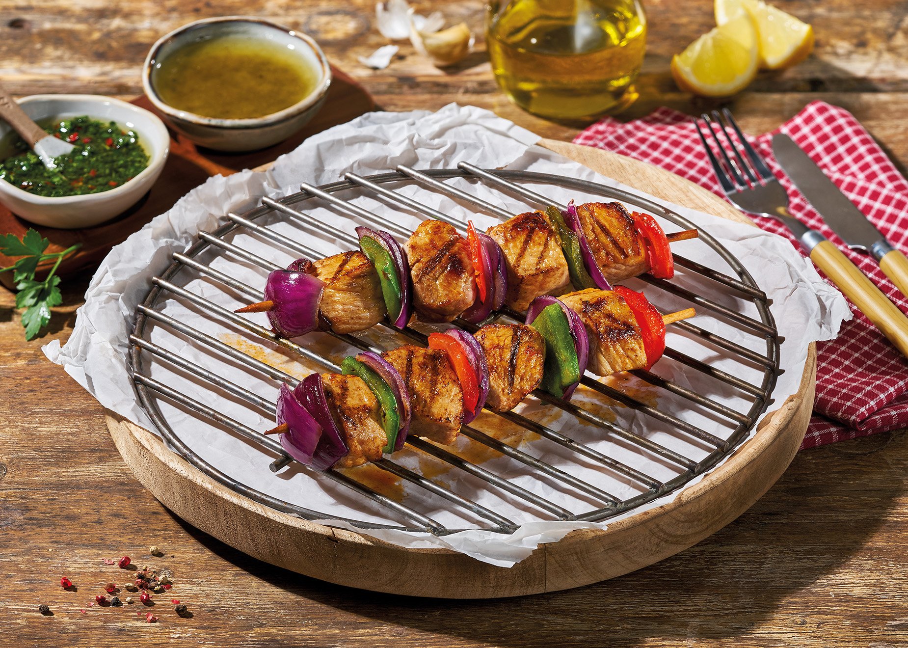 Brochetas de solomillo